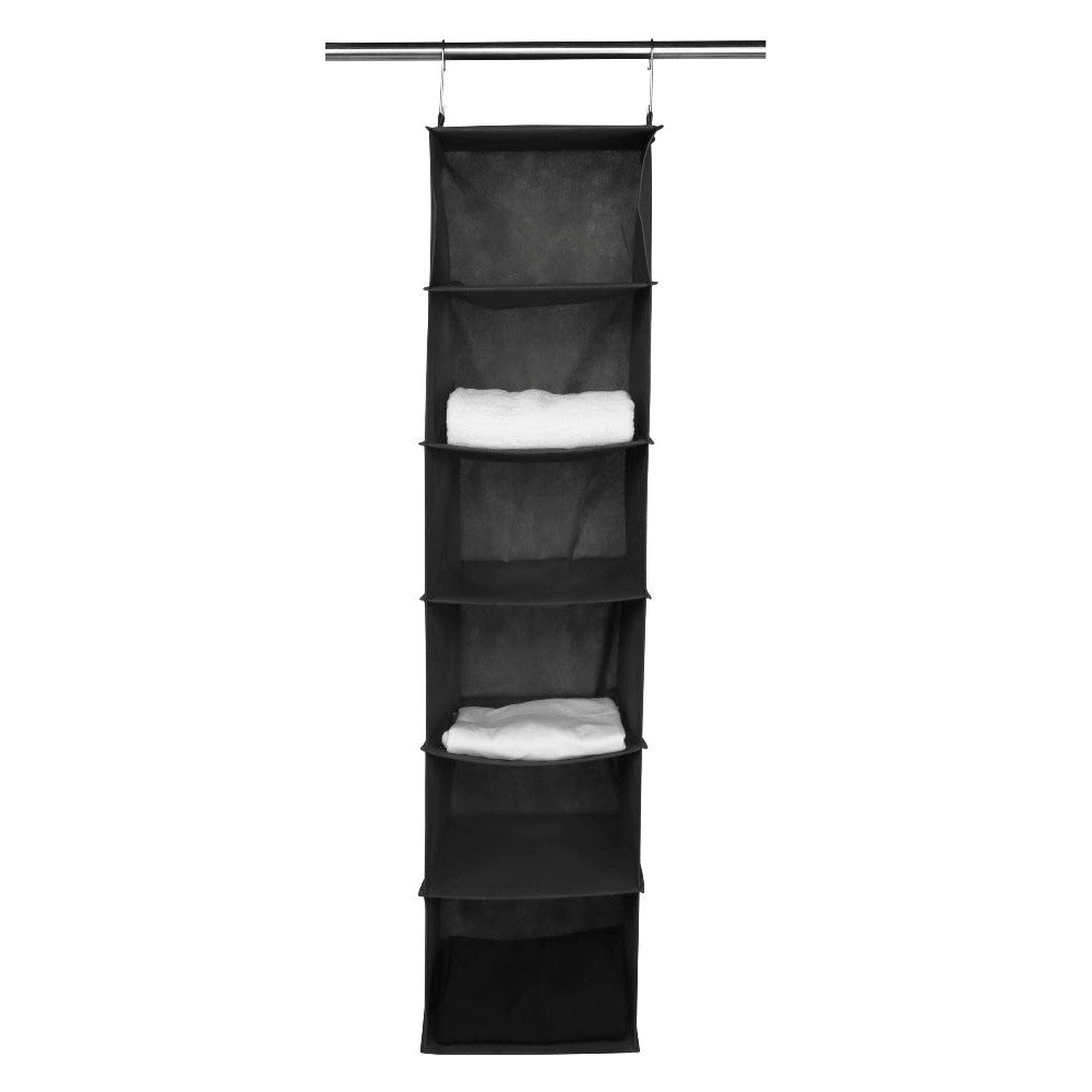 Space Logic 6-Shelf Hanging Organiser Midnight Black image 1