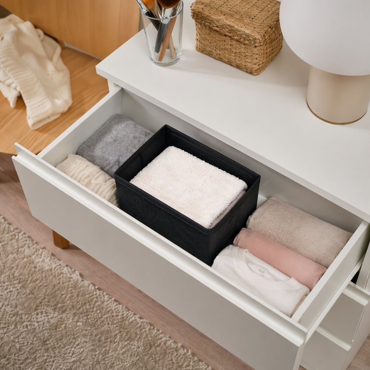 Space Logic Drawer & Closet Caddy Small Twin Pack Midnight Black image 2