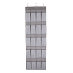 Space Logic 20 Pocket Over Door Organiser Grey Herringbone image 0