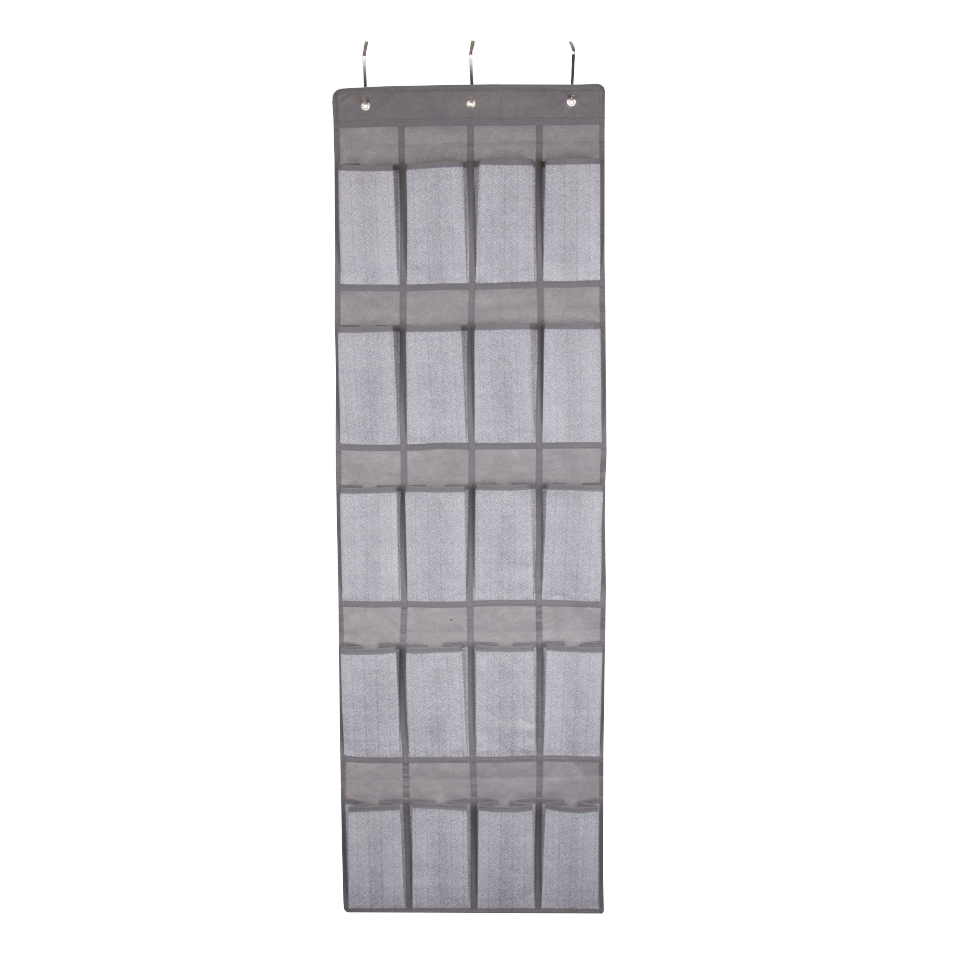 Space Logic 20 Pocket Over Door Organiser Grey Herringbone image 0