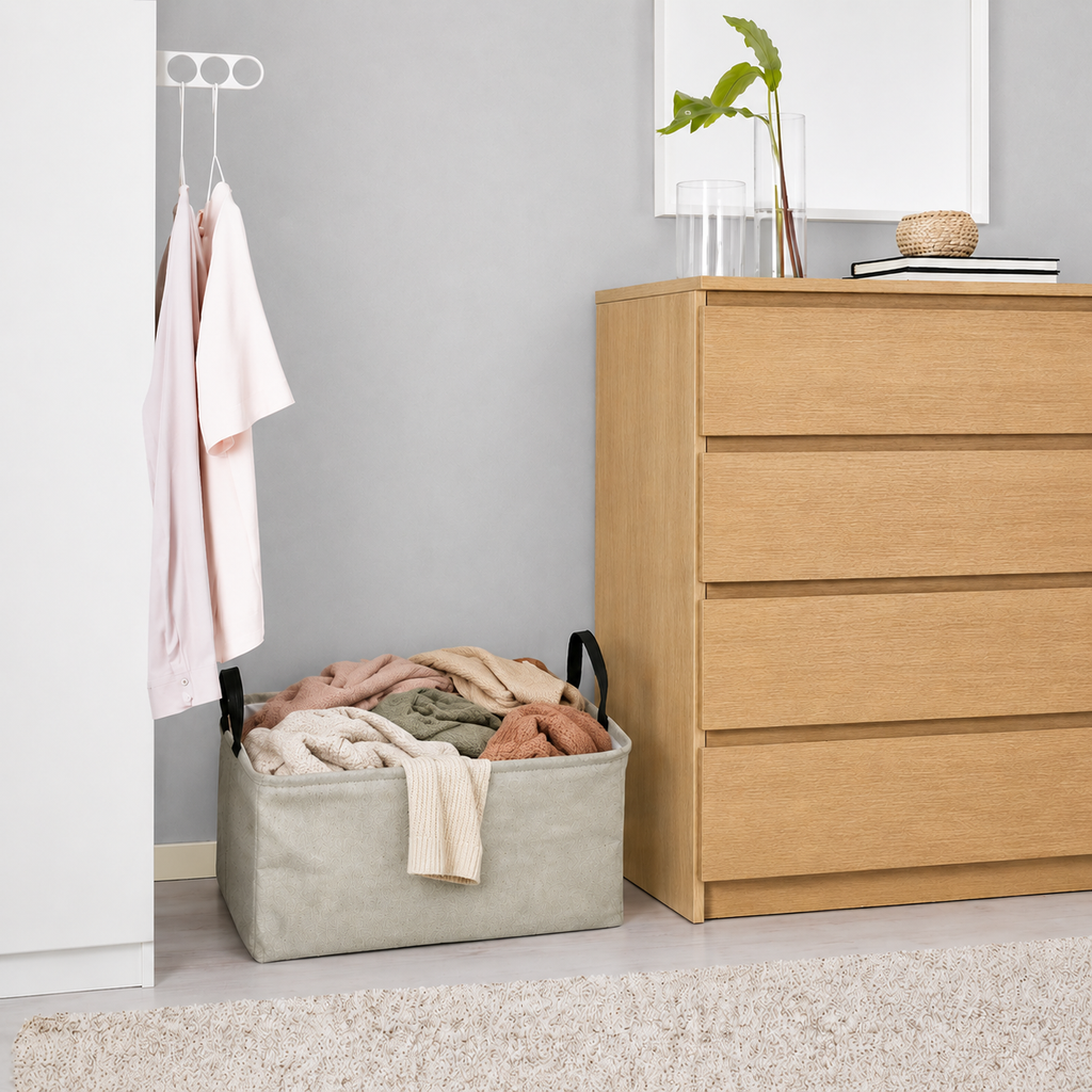 Space Logic Laundry Basket Stone Grey 35L
