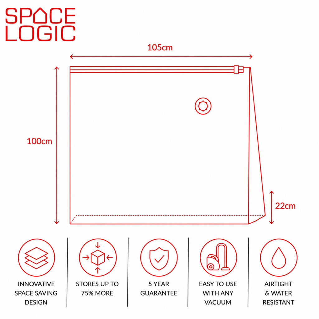 Space Logic Cube Vacuum Storage Bags 1 Piece Extra Large