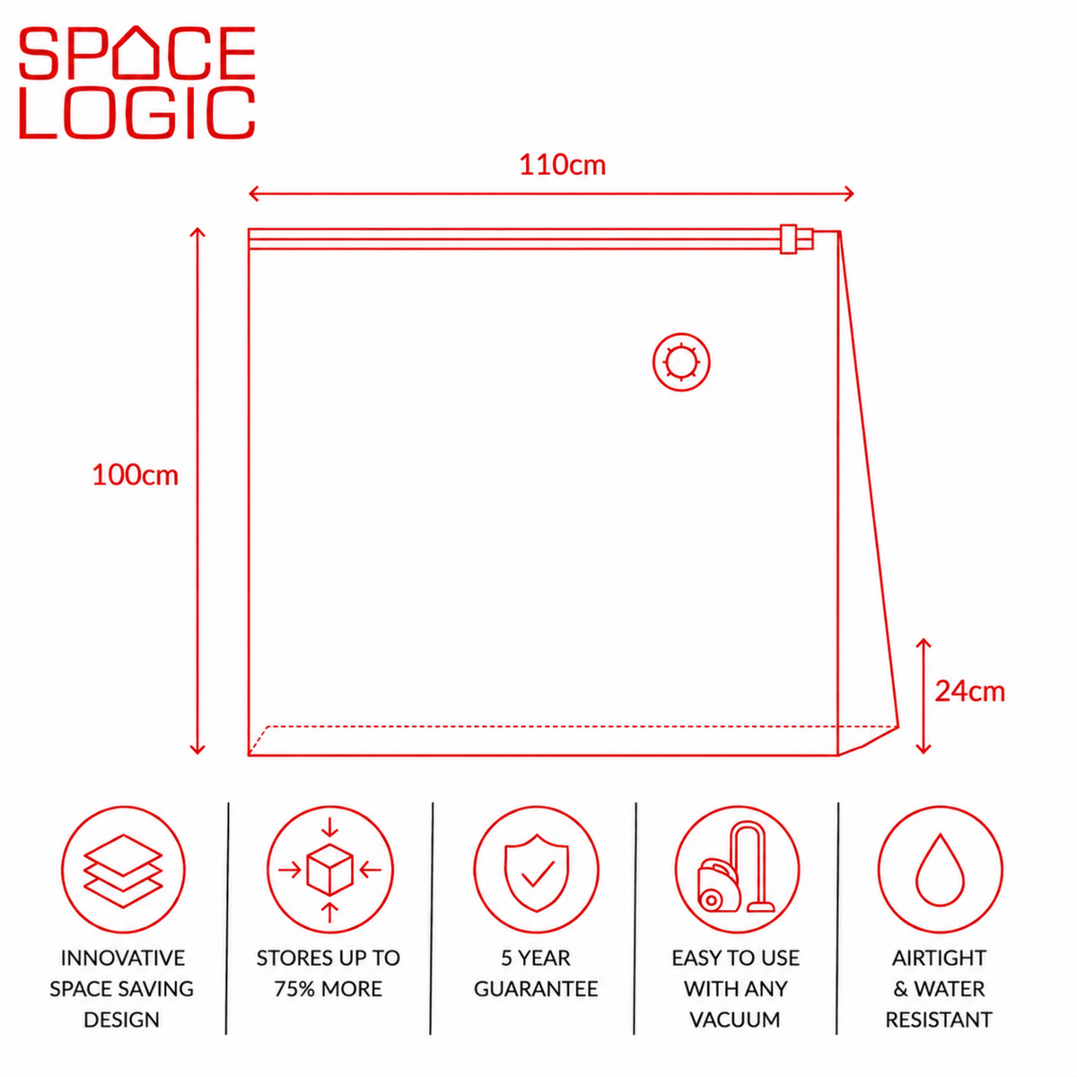 Space Logic Cube Vacuum Storage Bags 1 Piece Jumbo