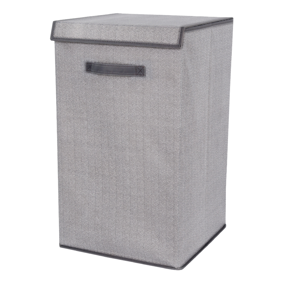 Space Logic Laundry Hamper Grey Herringbone image 0