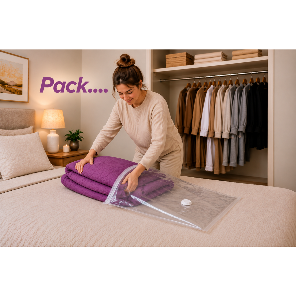 Space Logic Cube Vacuum Storage Bags 1 Piece Jumbo