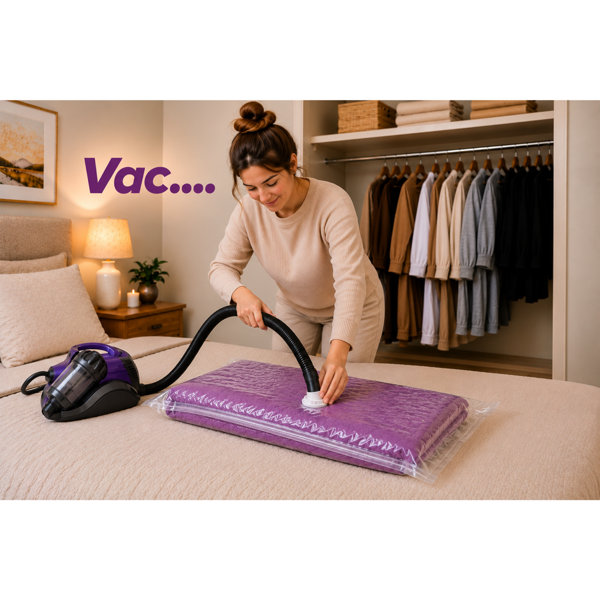 Space Logic Cube Vacuum Storage Bags Twin Pack Large