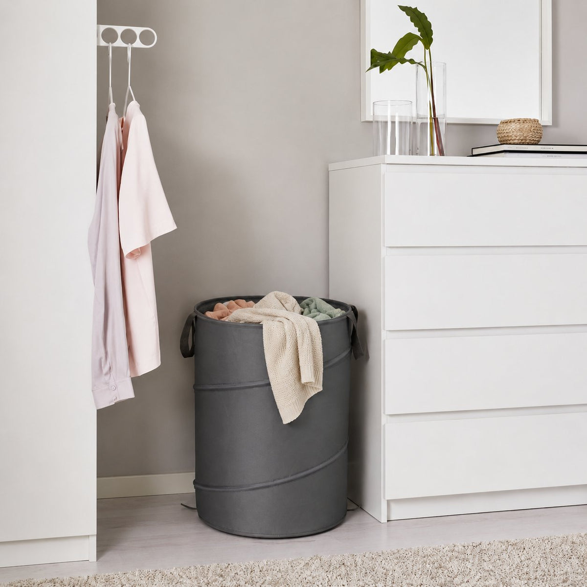 Space Logic POP UP Laundry Hamper Urban Grey 100L image 3