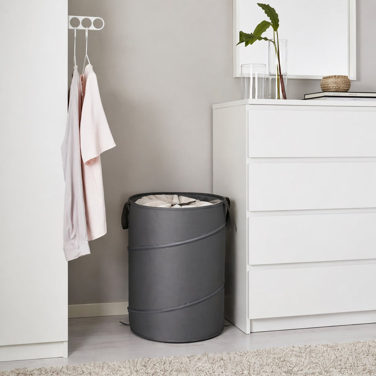 Space Logic POP UP Laundry Hamper Urban Grey 100L image 2