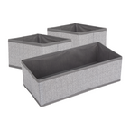Space Logic Drawer Divider Set of 3 Grey Herringbone image 0