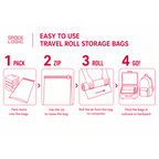 Space Logic Travel Roll Storage Bags Twin Pack Large