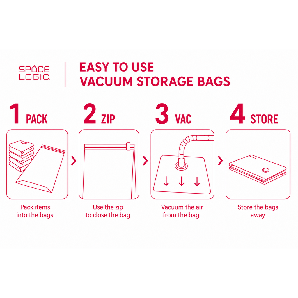 Space Logic Cube Vacuum Storage Bags 1 Piece Extra Large