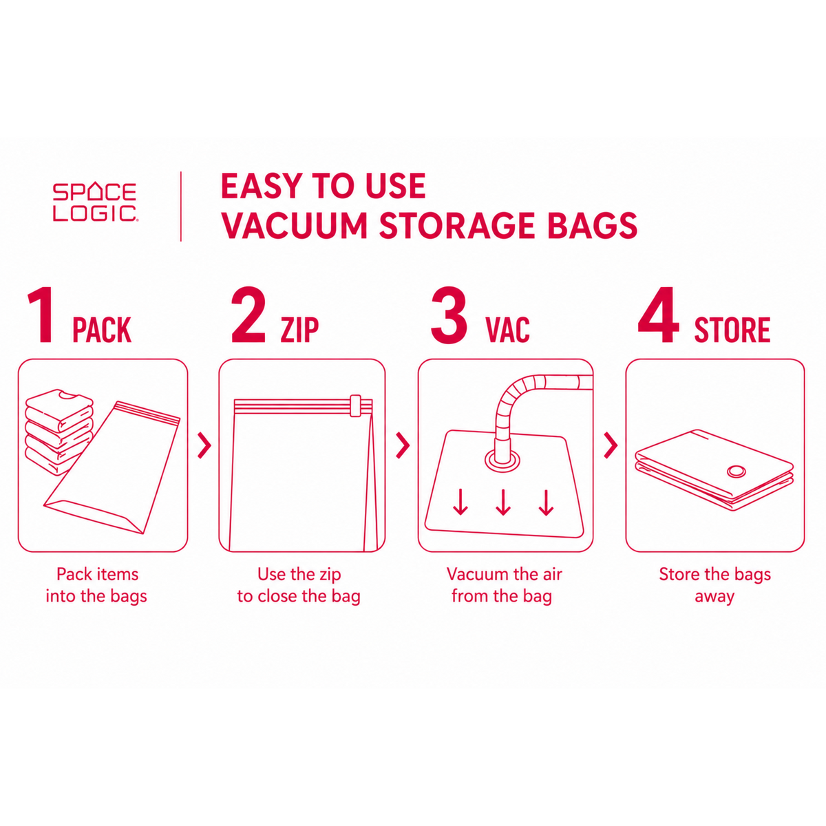 Space Logic Cube Vacuum Storage Bags 1 Piece Jumbo