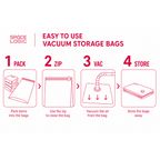 Space Logic Flat Vacuum Storage Bags Twin pack Medium