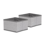 Space Logic Drawer Dividers Twin Pack Grey Herringbone image 0