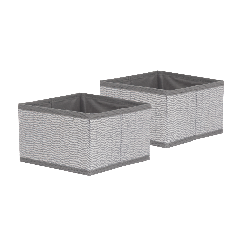 Space Logic Drawer Dividers Twin Pack Grey Herringbone image 0