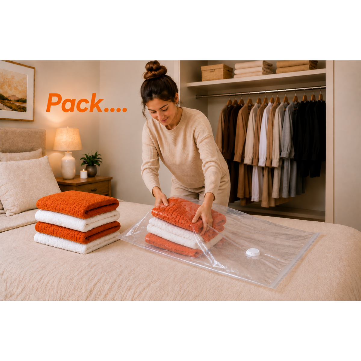 Space Logic Flat Vacuum Storage Bag 1 Piece Jumbo