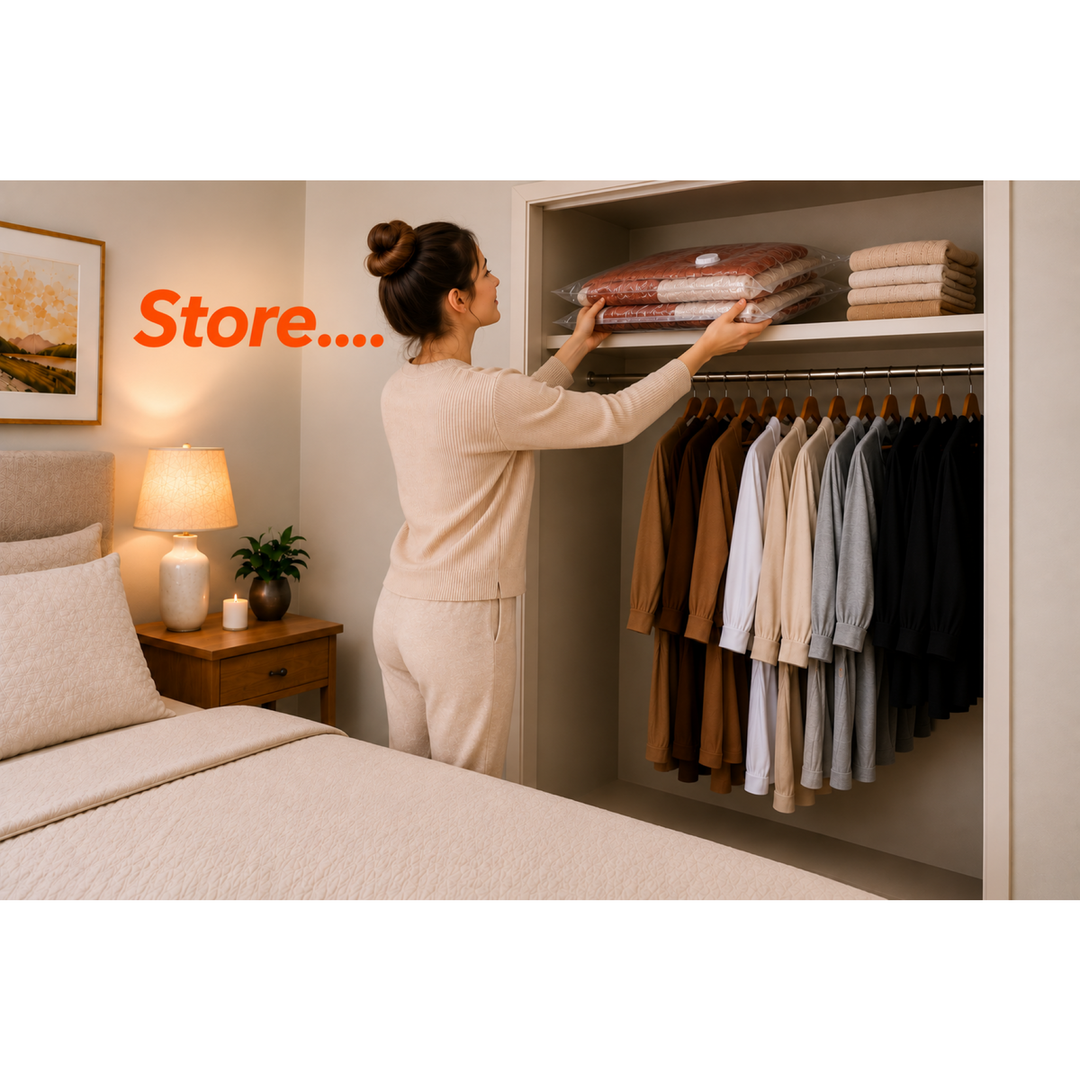 Space Logic Flat Vacuum Storage Bags 1 Piece Extra Large
