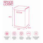 Space Logic Laundry Hamper Midnight Black 75L