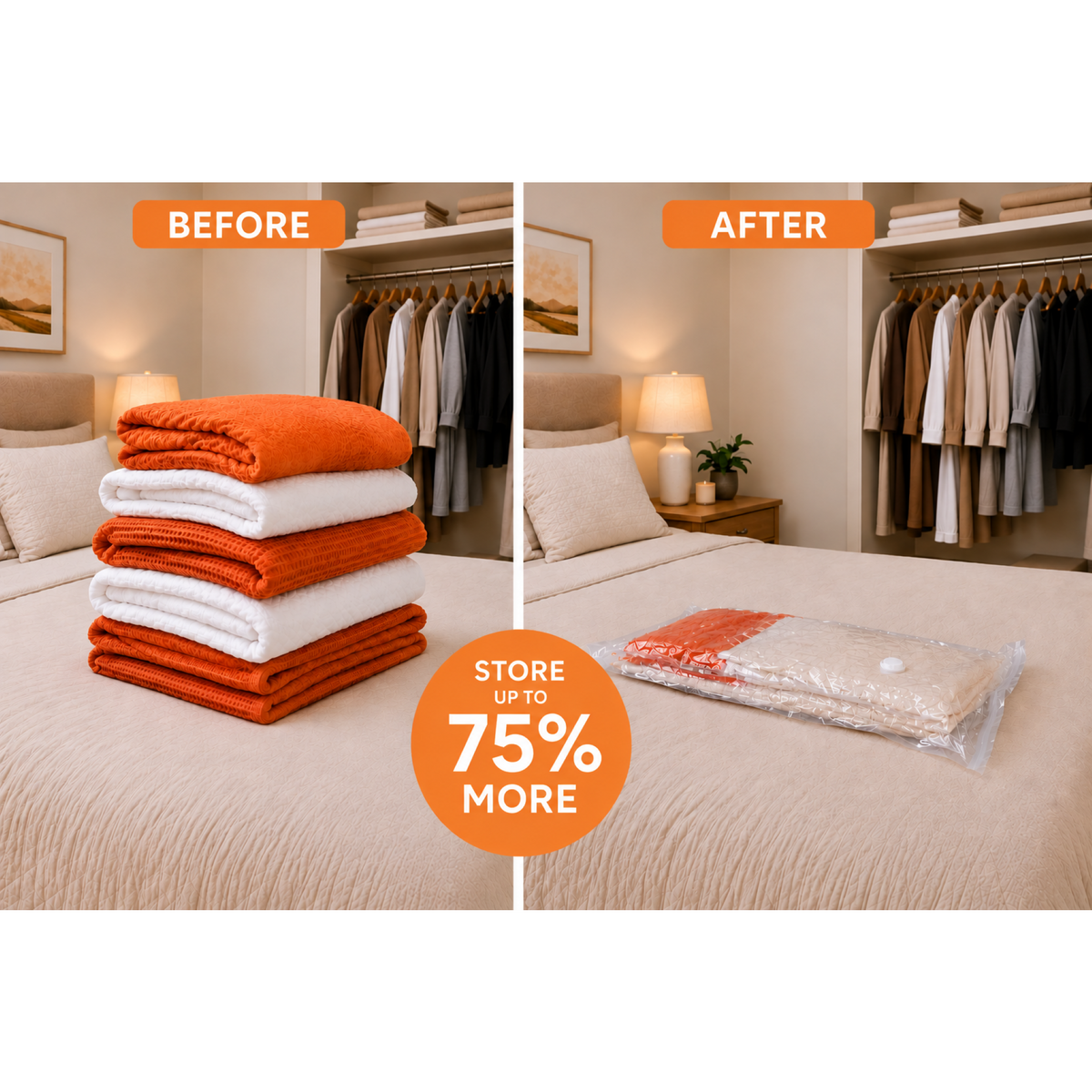 Space Logic Flat Vacuum Storage Bag 1 Piece Jumbo