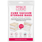 Space Logic Cube Vacuum Storage Bags Twin Pack Large