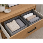Space Logic Drawer Dividers Twin Pack Grey Herringbone