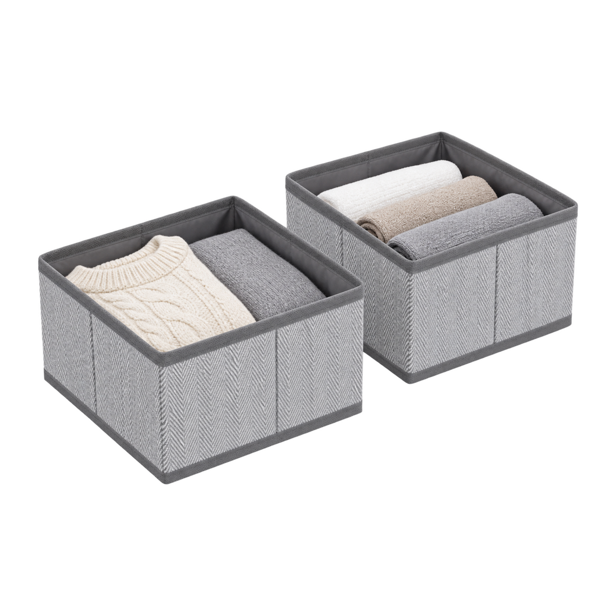 Space Logic Drawer Dividers Twin Pack Grey Herringbone
