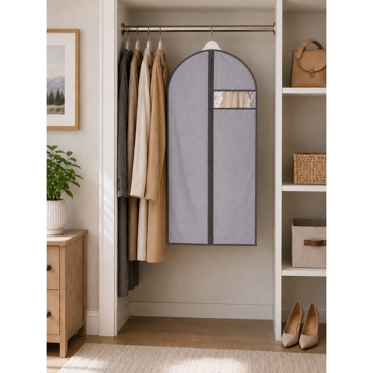 Space Logic Suit Cover Grey Herringbone