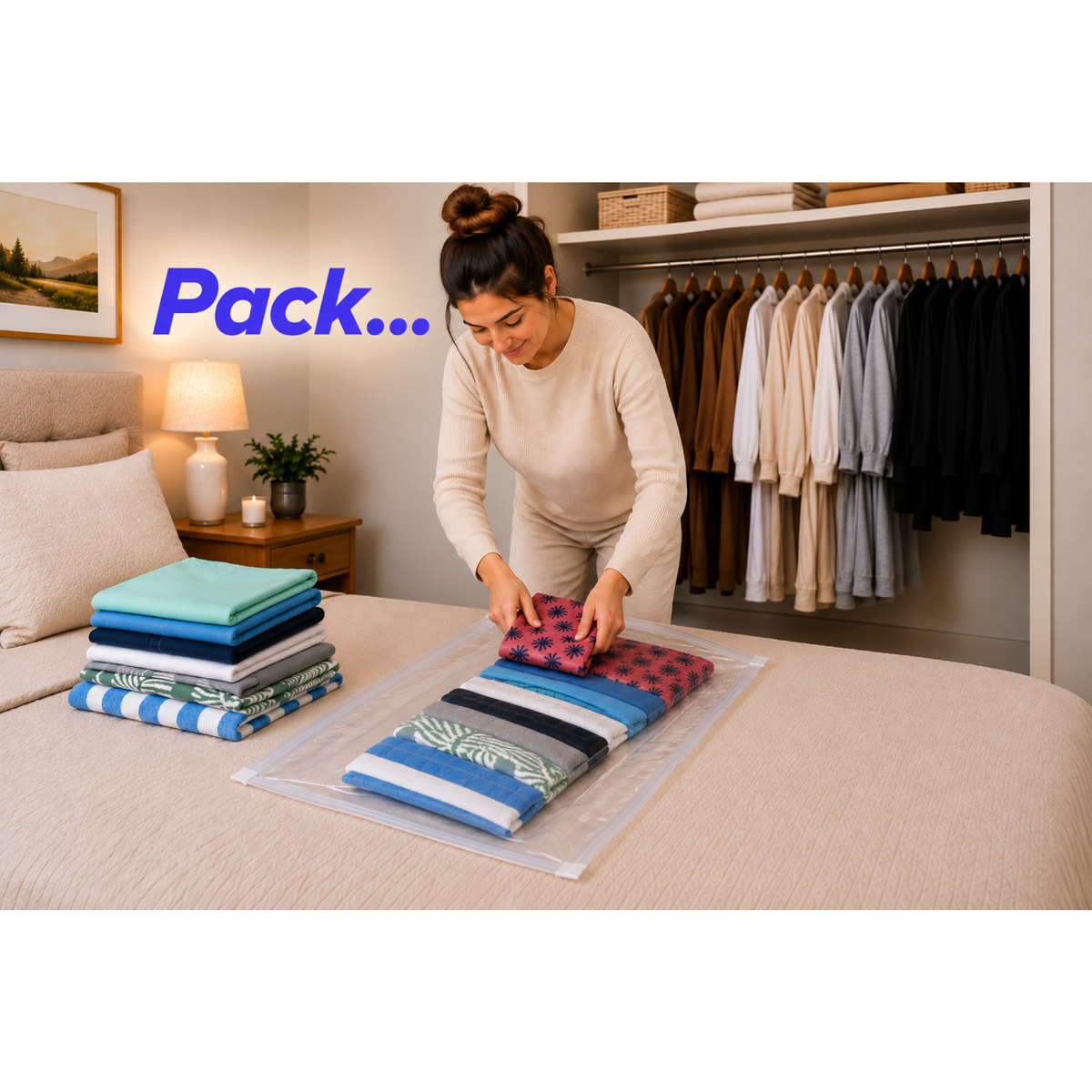 Space Logic Travel Roll Storage Bags Twin Pack Large