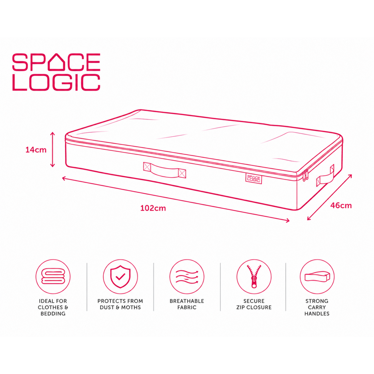 Space Logic Underbed Storage Tote Navy