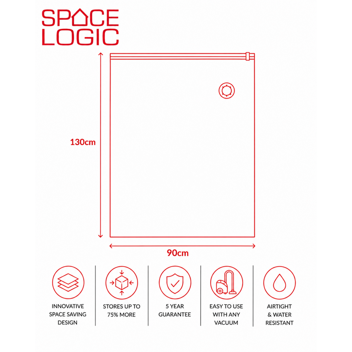 Space Logic Flat Vacuum Storage Bag 1 Piece Jumbo